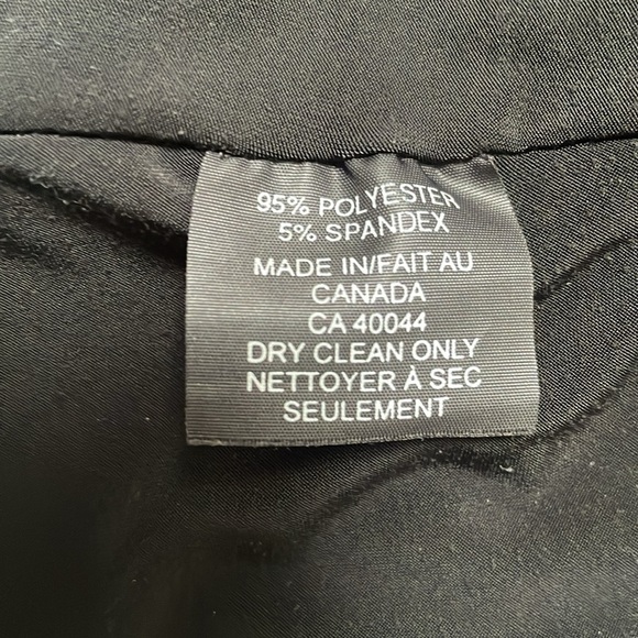 Ross Mayer wrap back white print dress, 3/4 sleeves, collar, made in Canada  XS - Picture 10 of 10